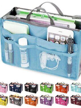 Handbag Organizer Insert / Purse Tote Aqua Blue- NWT